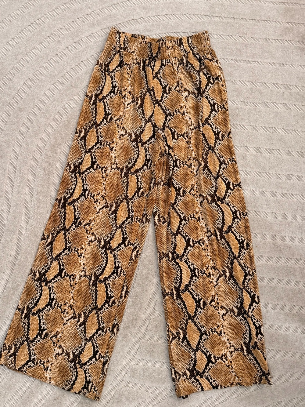 H&M Snake Print Pants - Brown & Black
